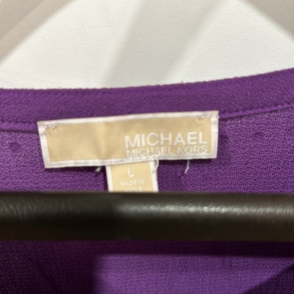 Michael Kors purple tunic blouse with silver stud details - Picture 4 of 5